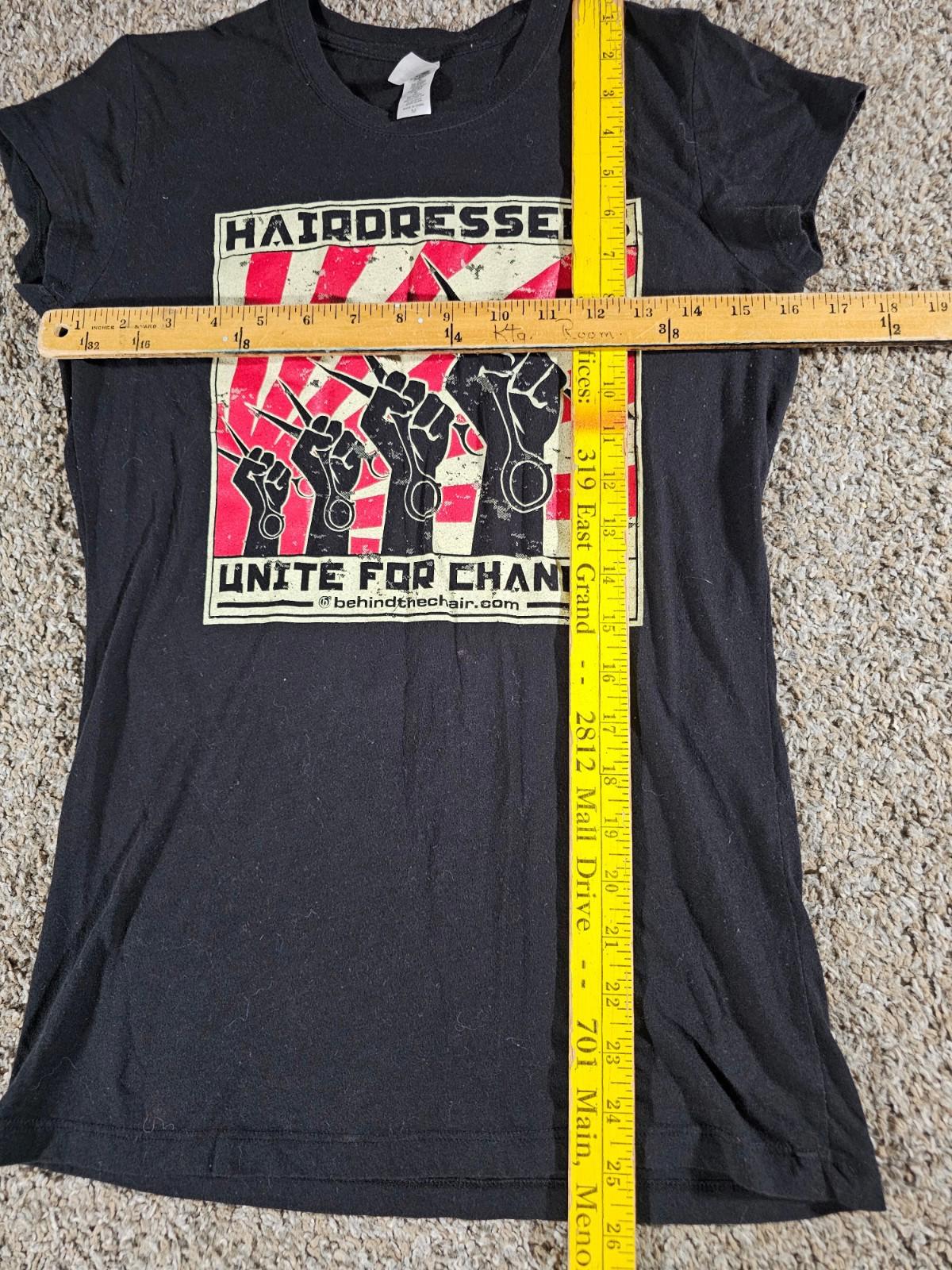 Hairdressers Unite For Change Pima Tee Tshirt M Black