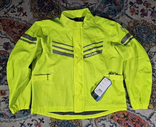 Richa Rain stretch jacket Hi Vis Riding Motorcycle 6XL NWT