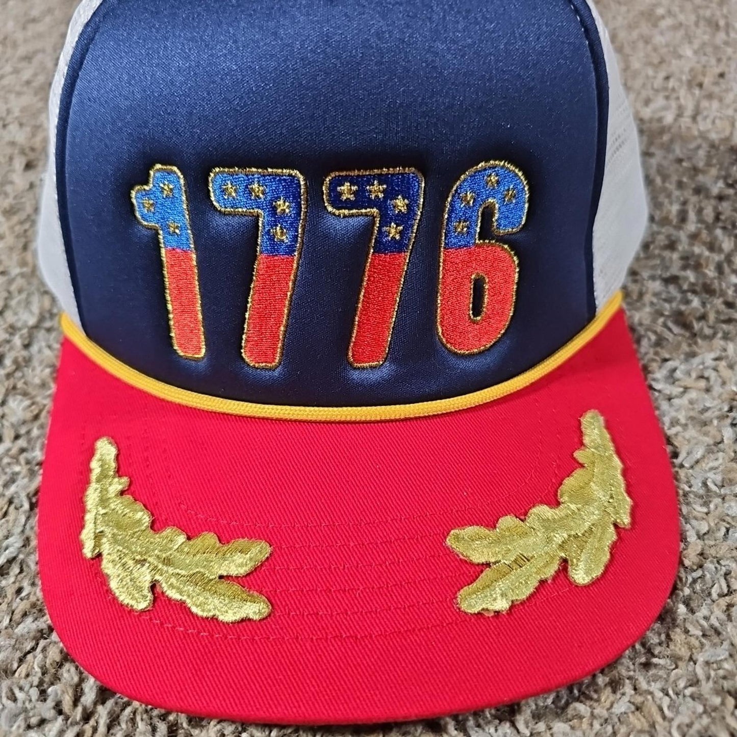 Patriotic 1776 4th Of July Hat Adult SnapBack Trucker Mesh