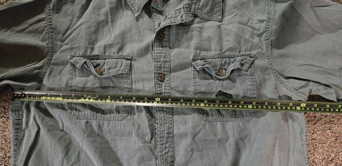 Red Head Brand Button Up Collared Shirt Bass On Pocket XLT