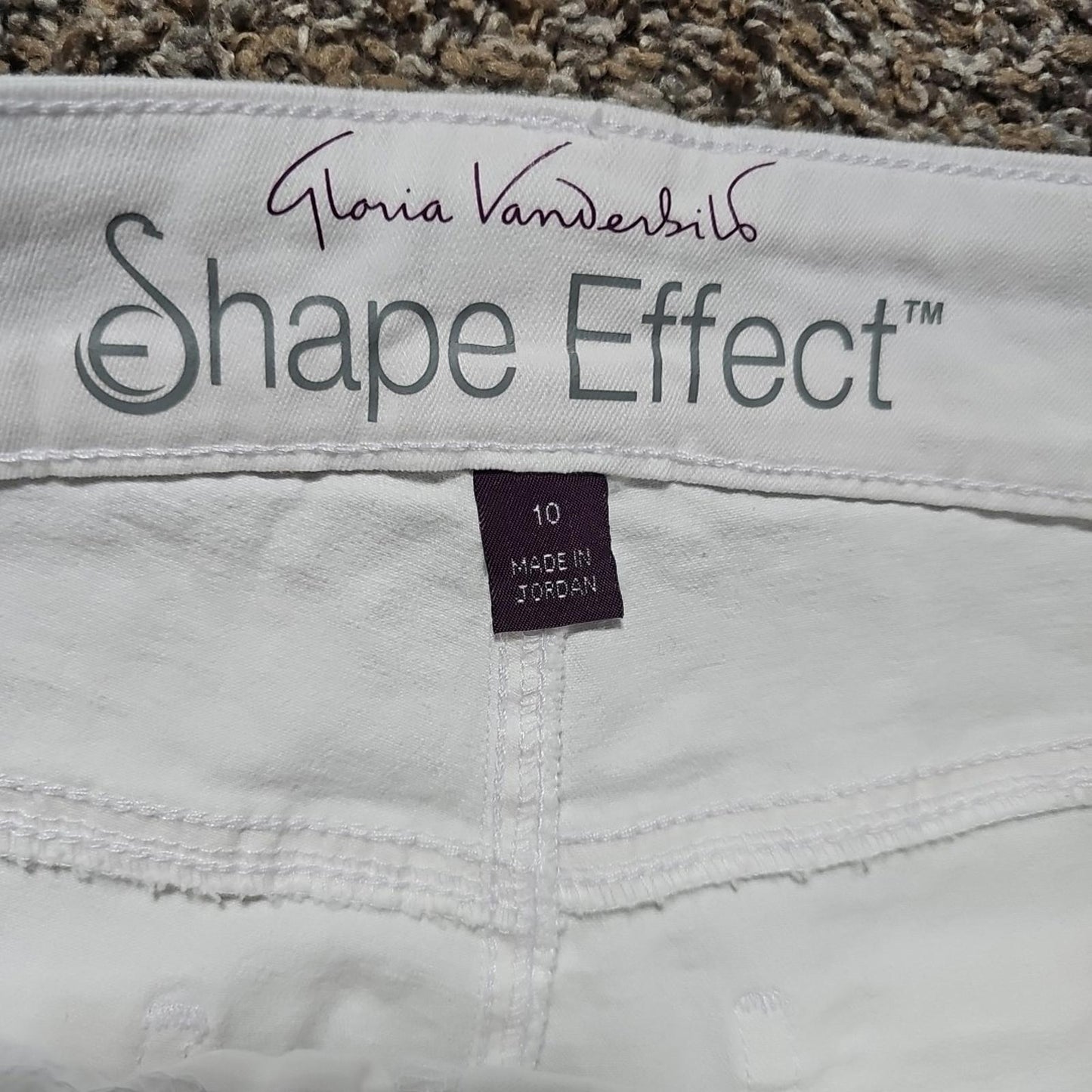 Gloria Vanderbilt Tummy Sculpt Ankle Boot Sz 10 White Jeans