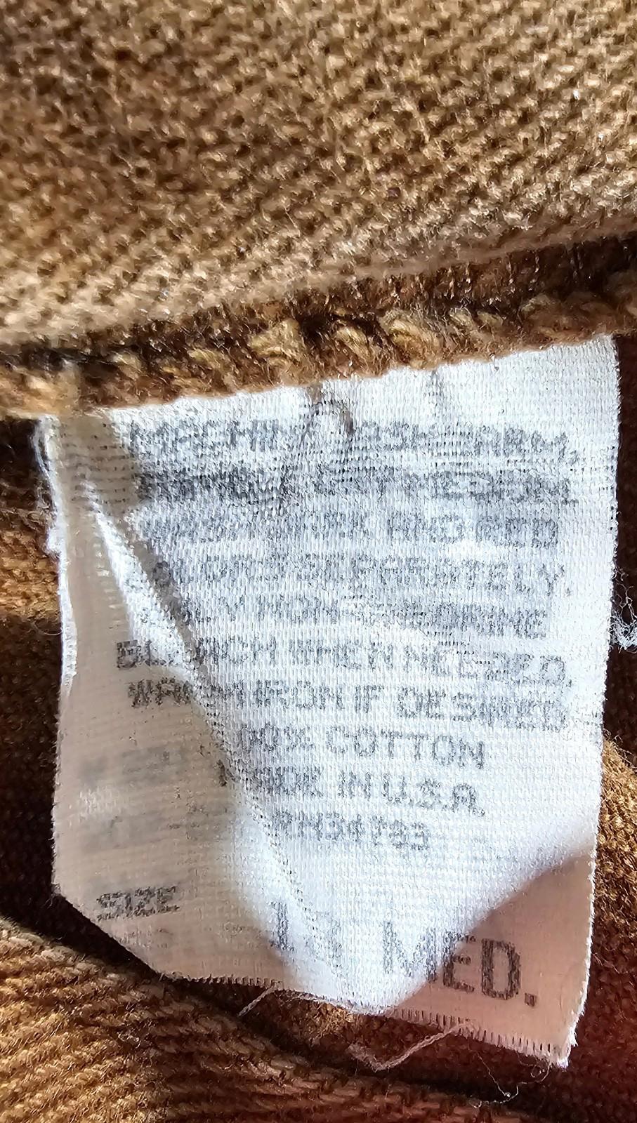 Lee Riveted Khaki Duck Canvas Denim Jeans Made In USA 18 REG
