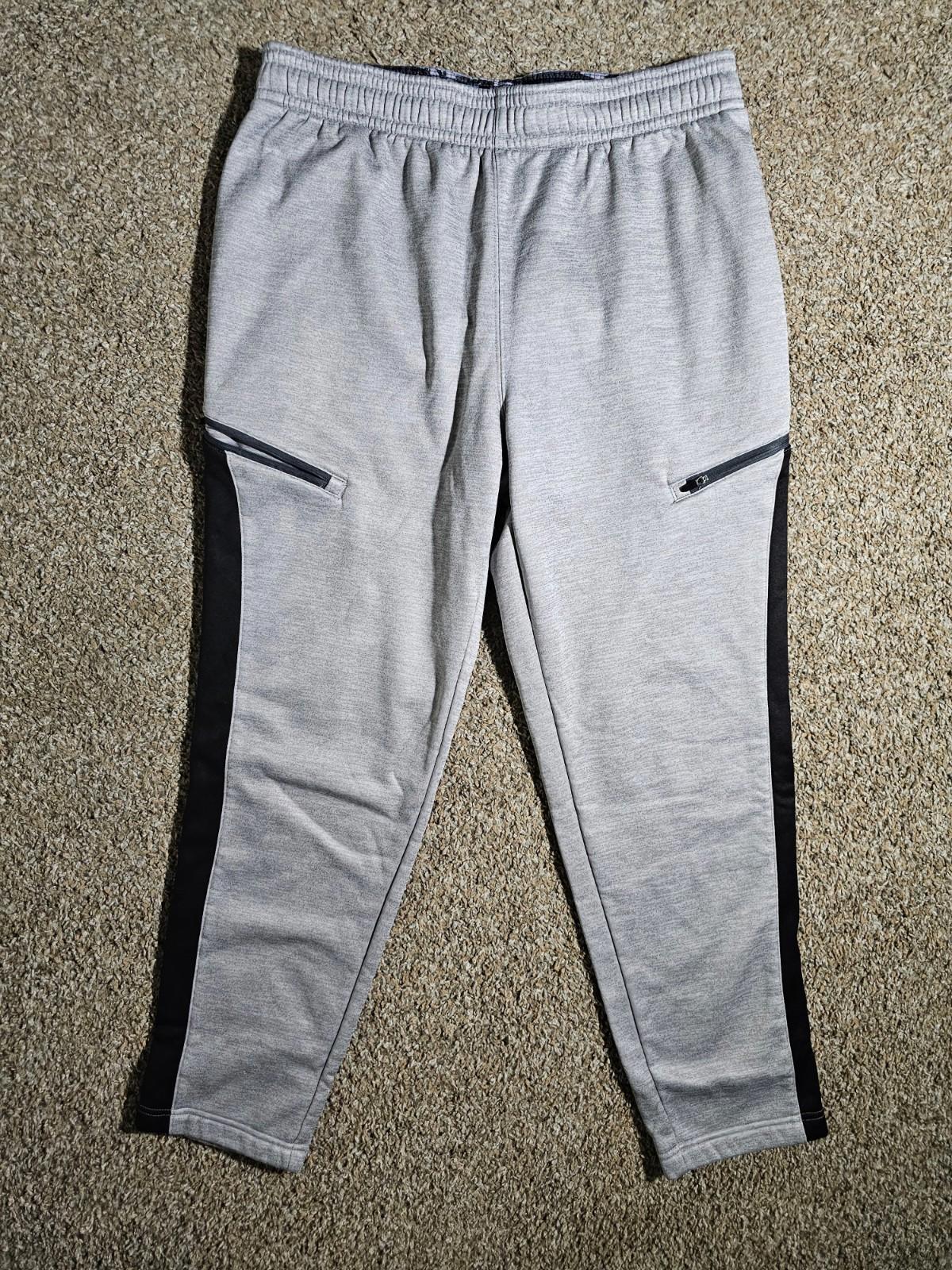 And1 Jogger Sweatpants Mens L GRAY Zip Pockets