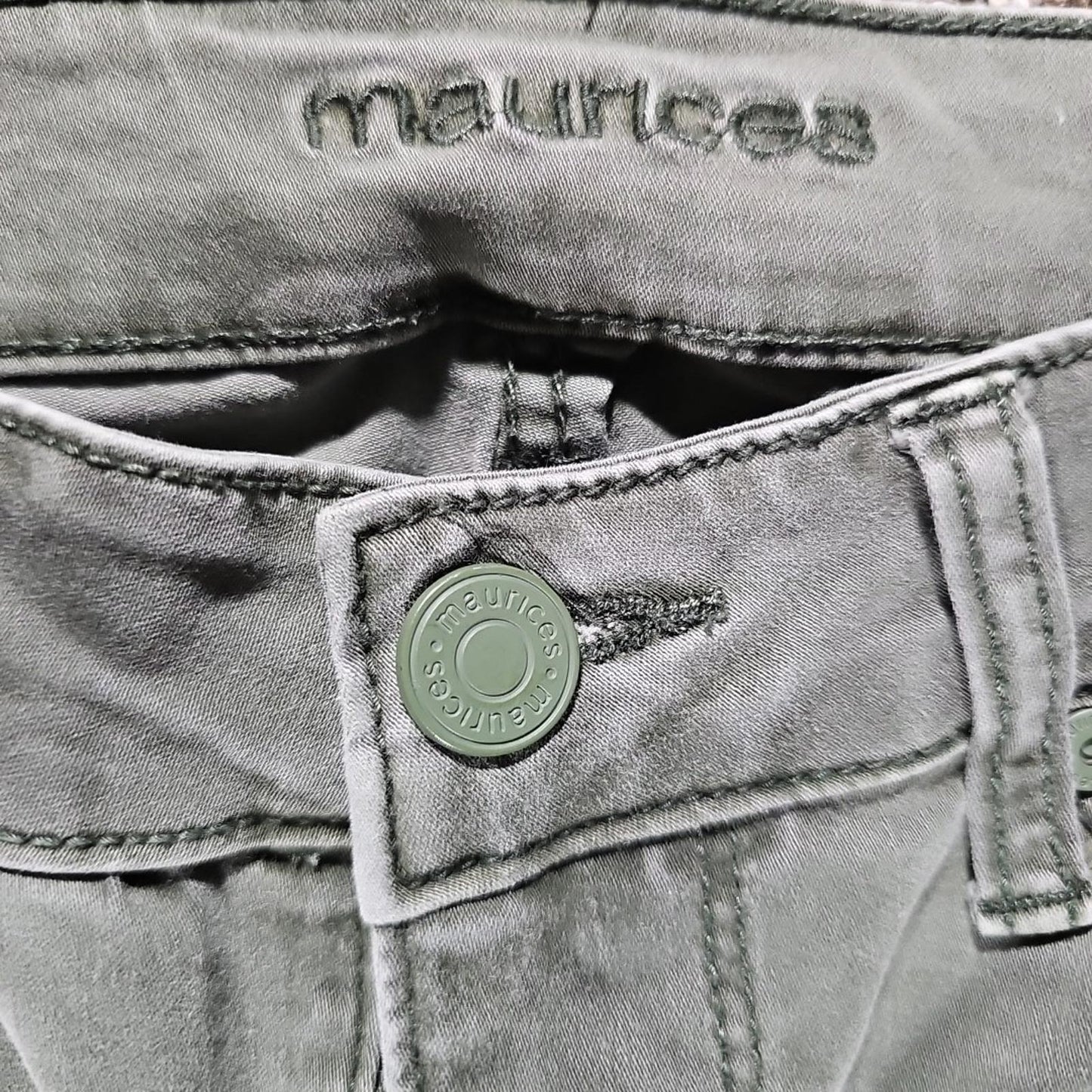 Maurices XS/S Green Stretch Jeans