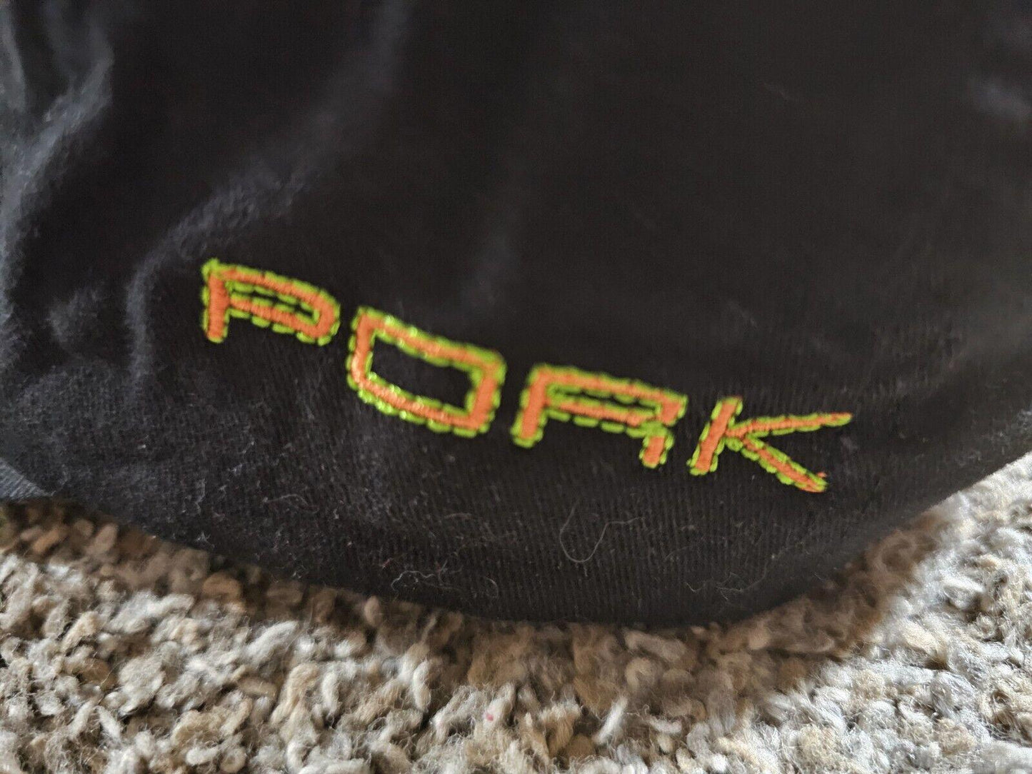 PORK baseball hat Hook Loop Strapback
