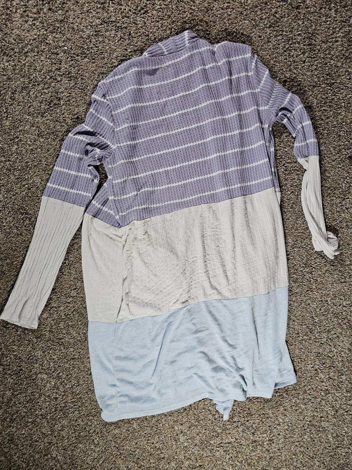Haptics Holly Harper 3 Color Knit Cardigan Open S USA MADE