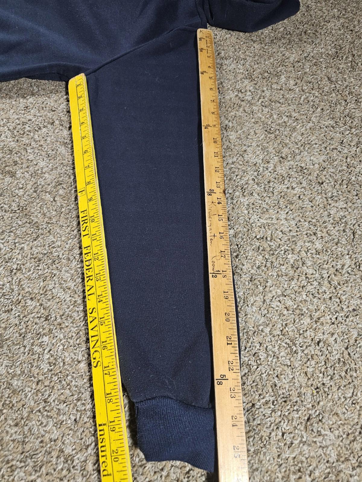 Blue Hoodie Button Front Elbow Pads SEE MEASUREMENTS