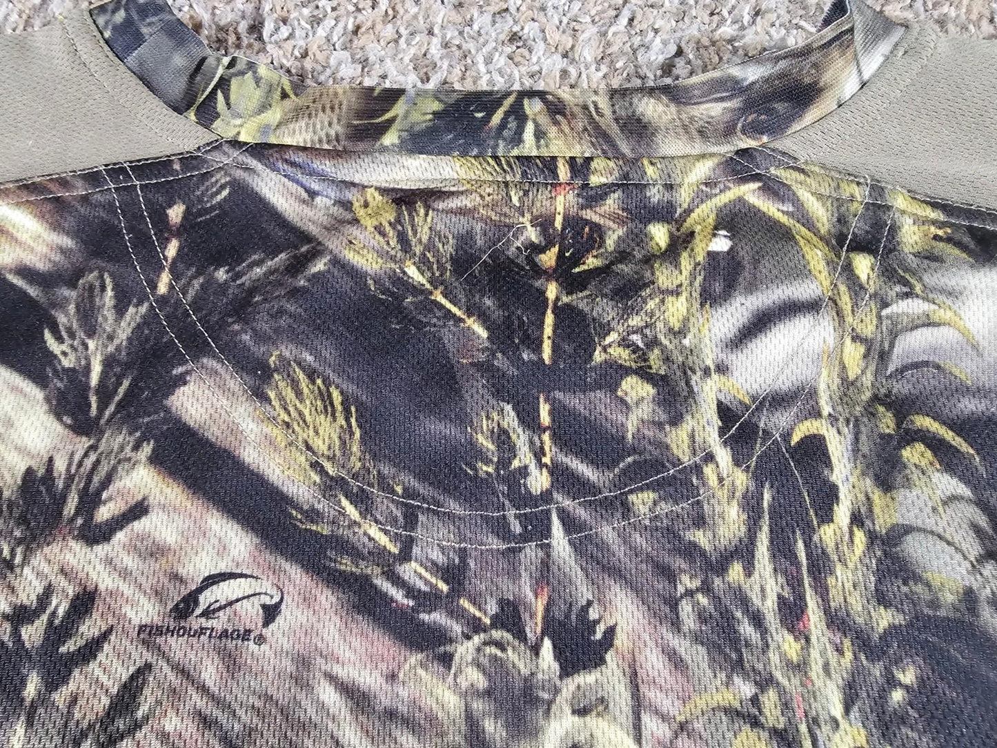 Men's Fishouflage 3XL Camo/Bass Riptide Shirt UPF 40+