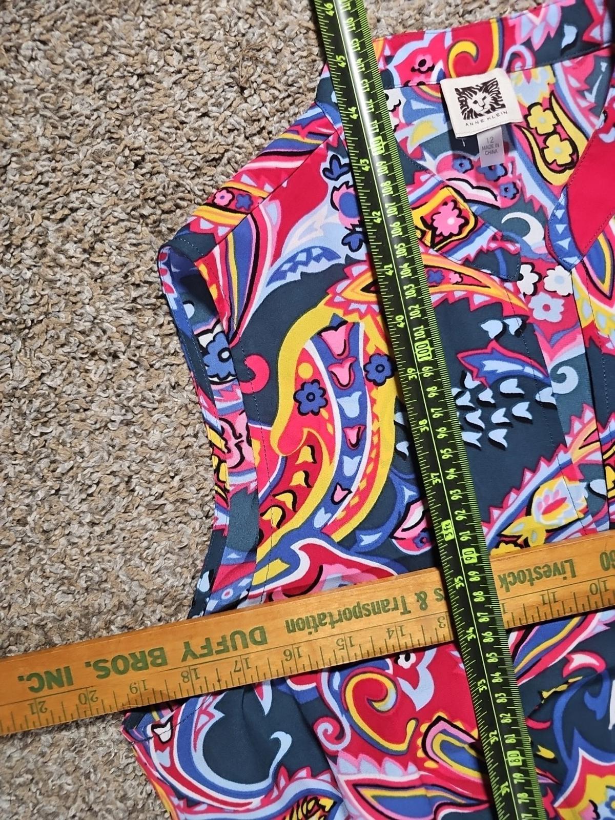 Anne Klein Sz 12 Paisley Dress