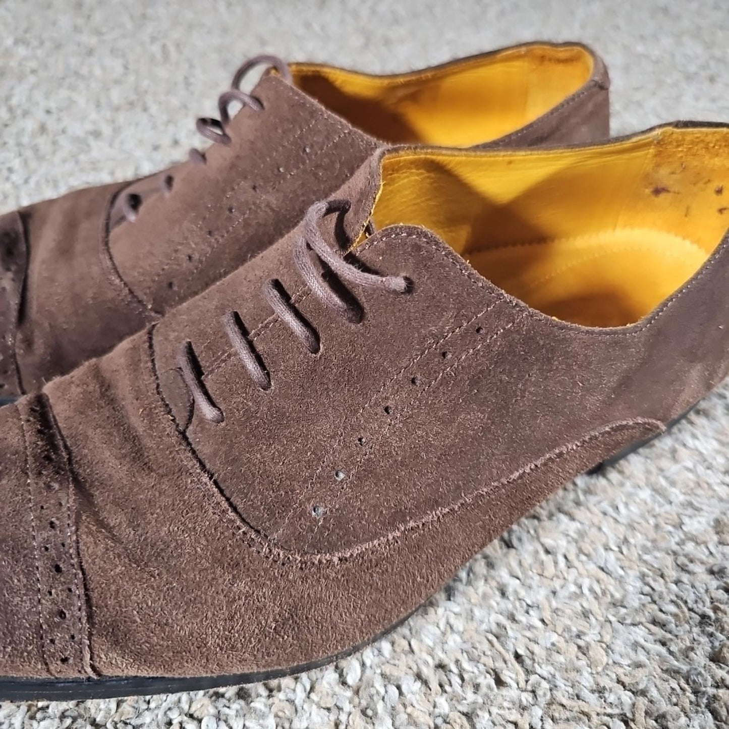 Undandy Genuine Leather Brown Wingtip Shoes Sz 46