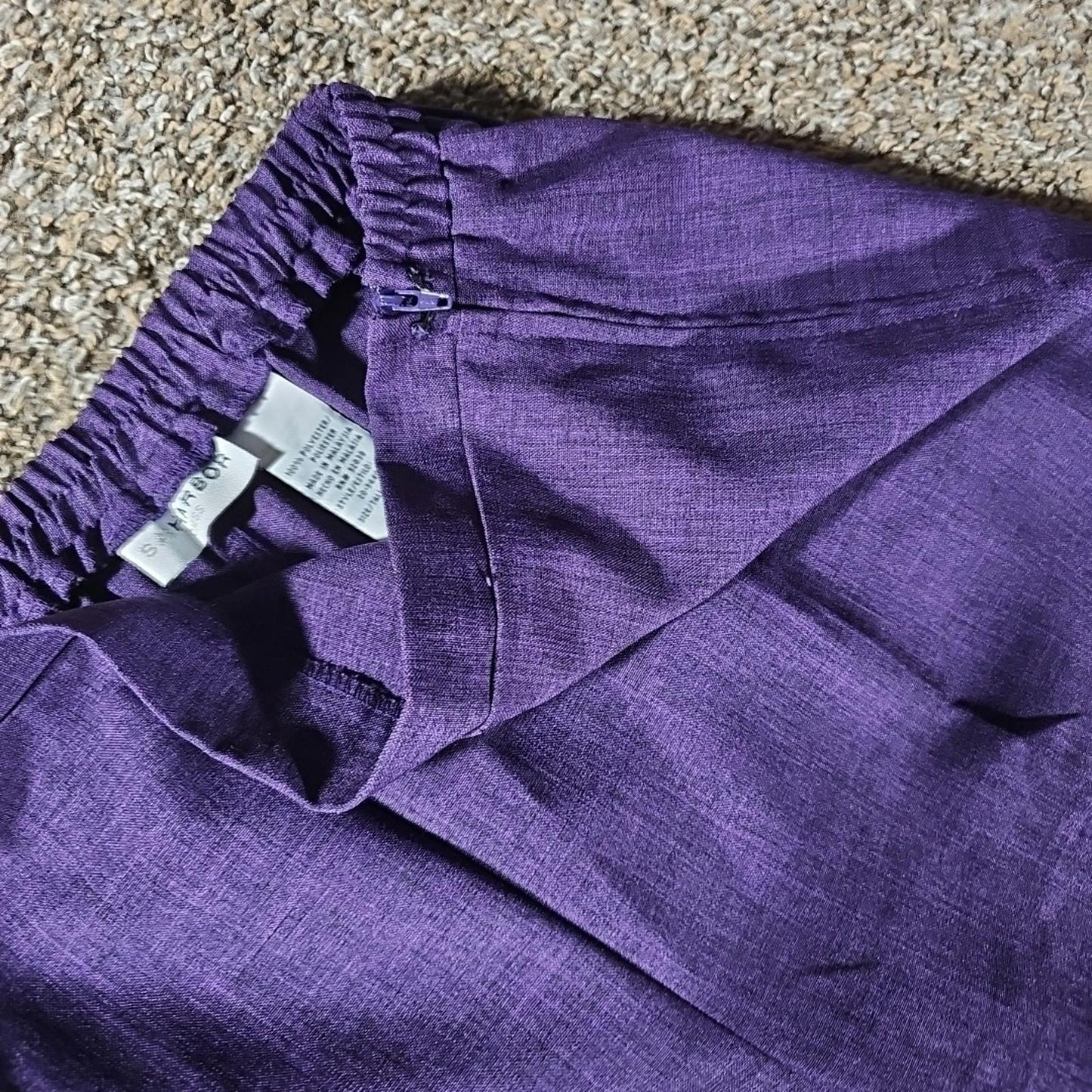 Sag Harbor Dress Purple Pant Suit 3 Piece Sz 16