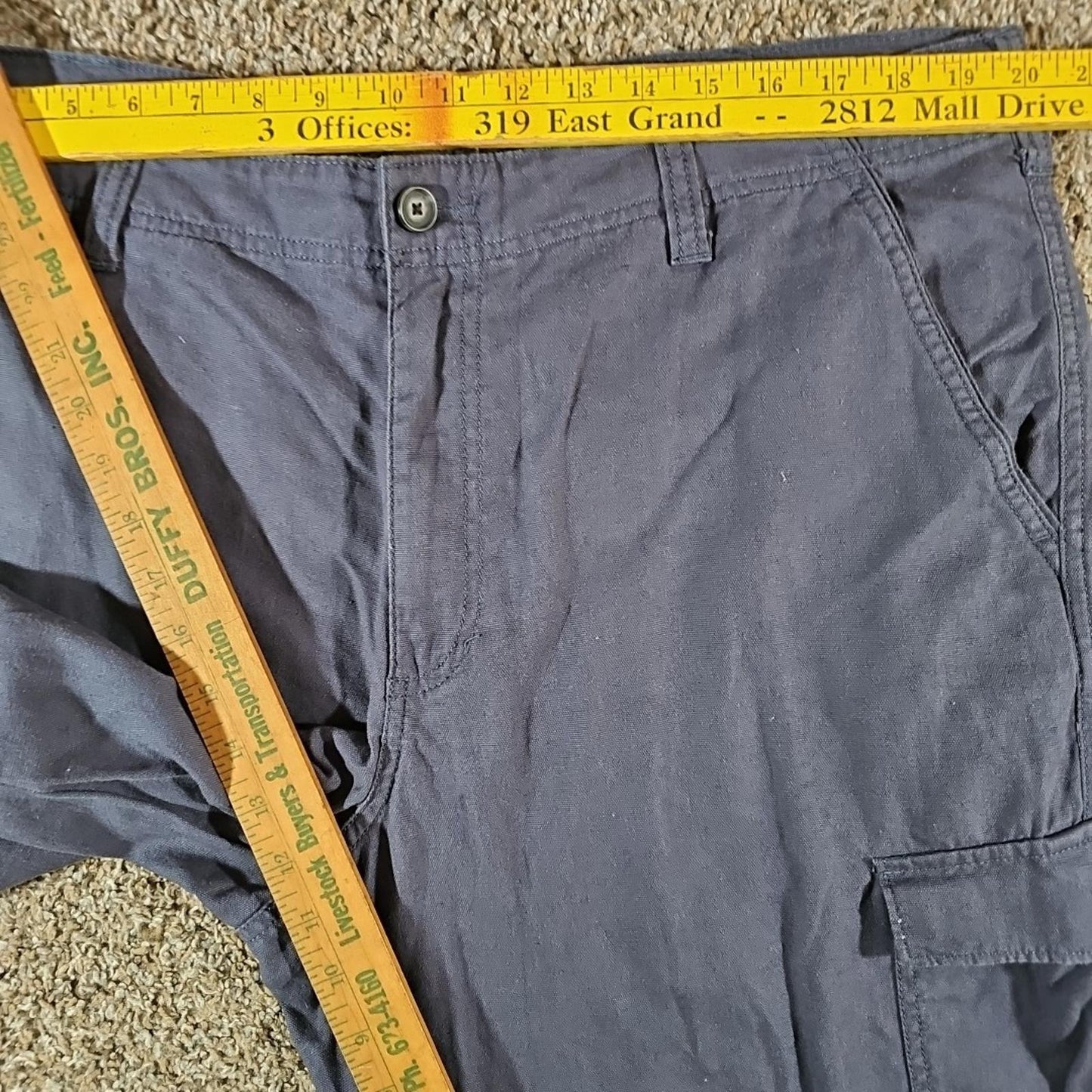 Marc Anthony Sz 40 Linen Blue Gray Shorts