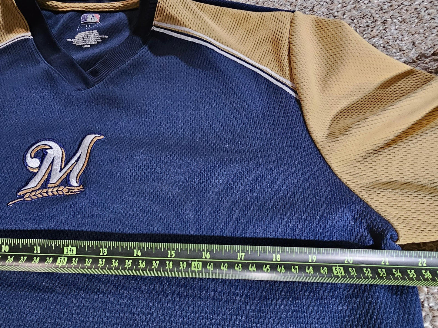 Milwaukee Brewers Jersey T Shirt Men’s L Large MLB