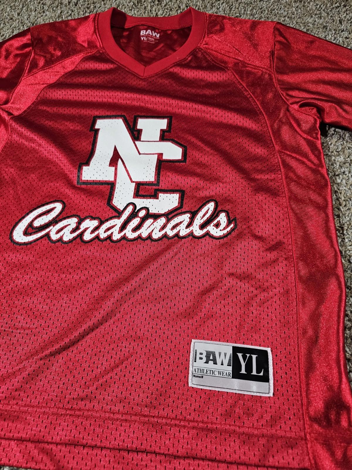BAW Athletic Wear NC Cardinals jersey Youth Large Red