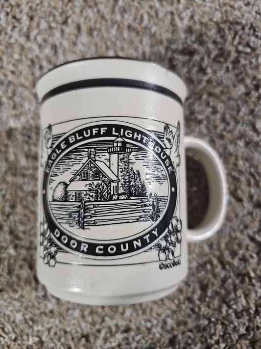 Scofield Eagle Bluff Lighthouse Door County WI Coffee Mug