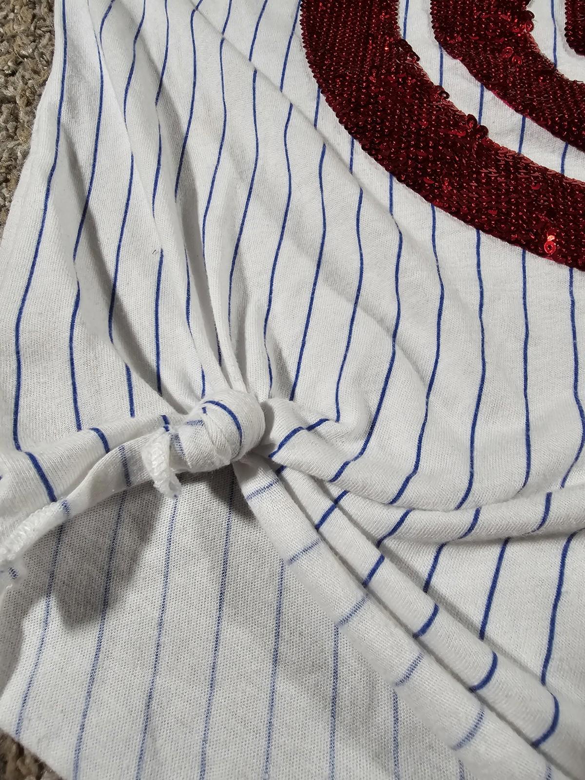 Pink Victorias Secret 5th & Ocean Chicago Cubs Sequins Tank