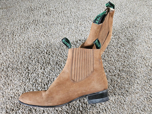 La Barca Boots leather women's 9 Brown western ankle coastal cowgirl