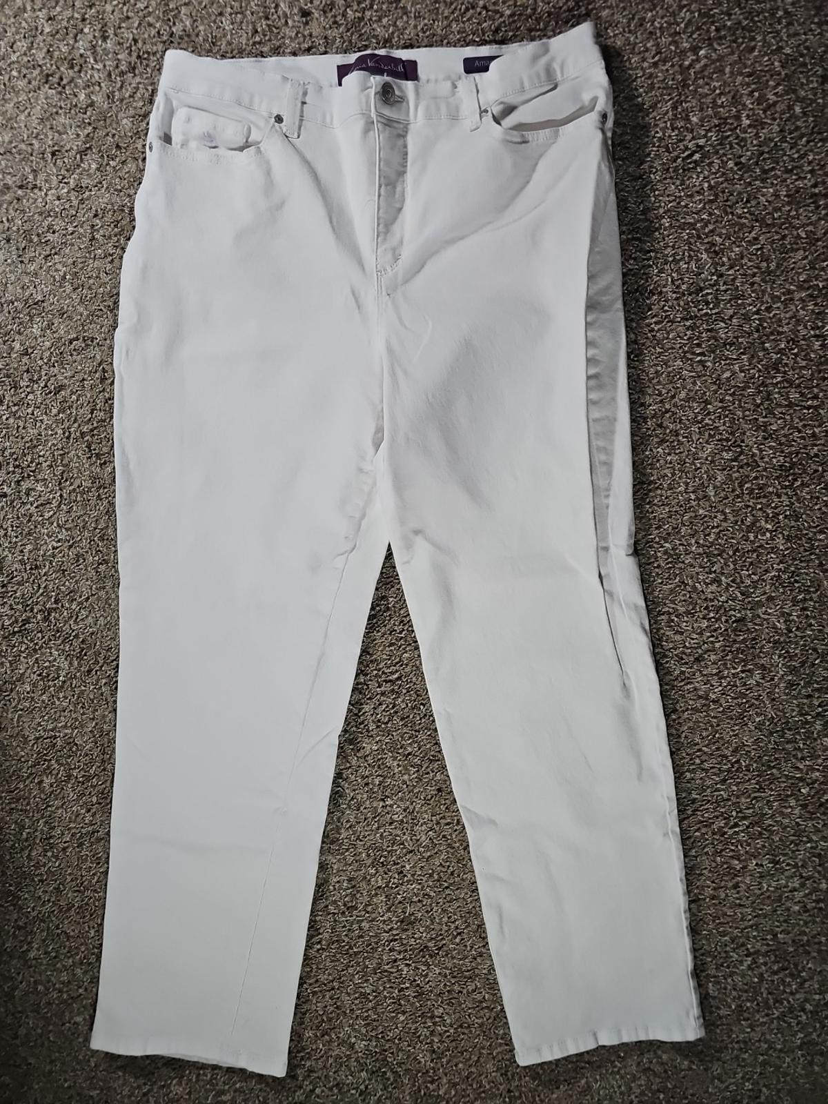 Gloria Vanderbilt Amanda Sz 14 White Jeans