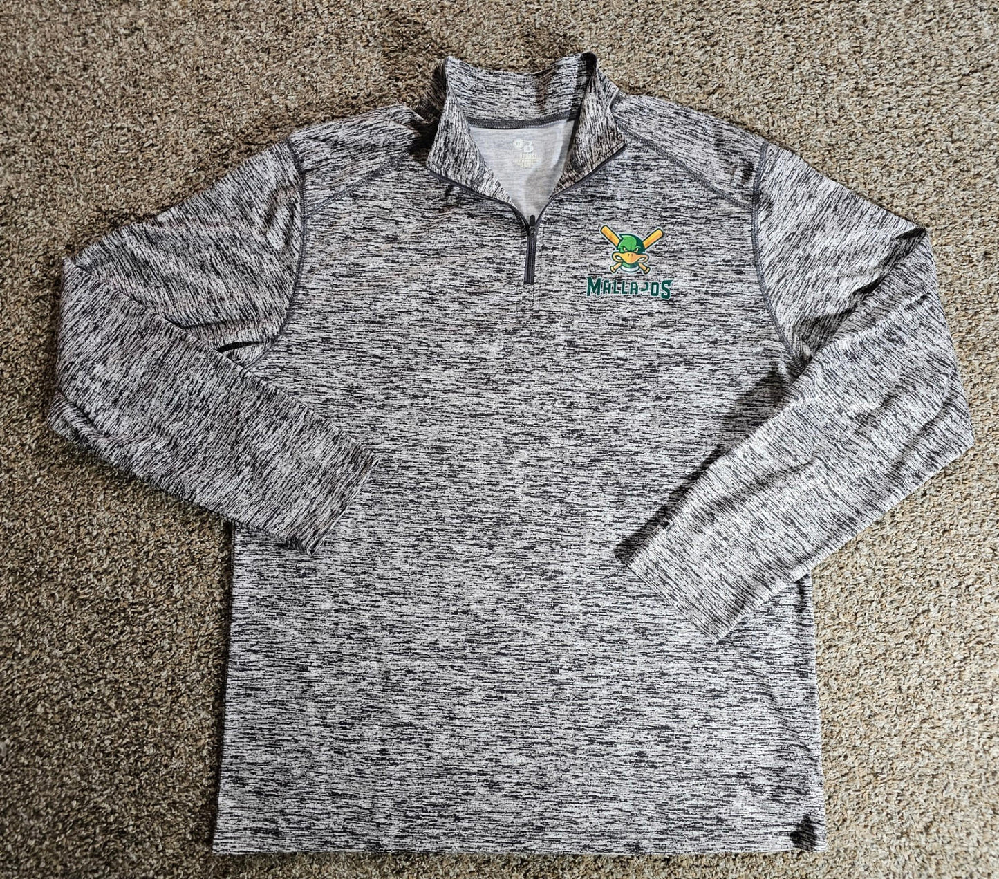 Badger Sport Madison Mallards 1/4 Zip Pullover Mens XL Gray