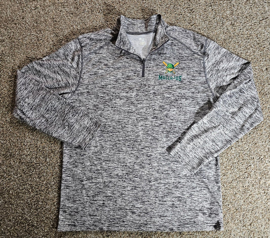 Badger Sport Madison Mallards 1/4 Zip Pullover Mens XL Gray