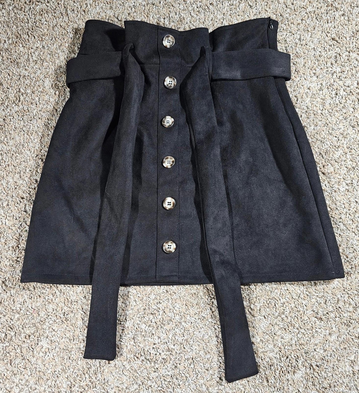 Black Vestidos Skirt Medium Tie Front