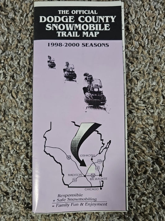 Dodge County WI 1998-2000 Snowmobile Trail Map