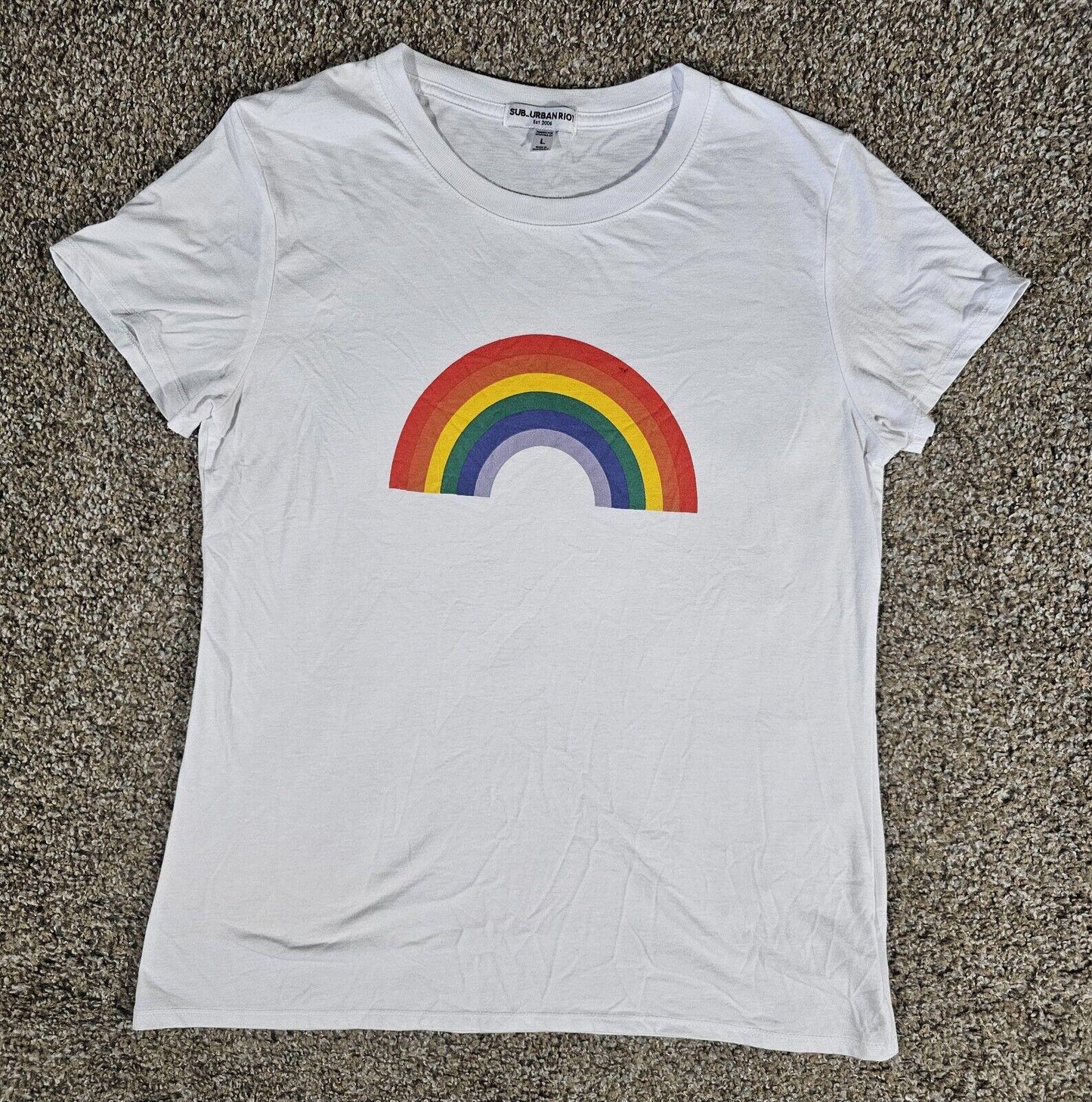 Sub_Urban Riot Rainbow Tee Size Womens L