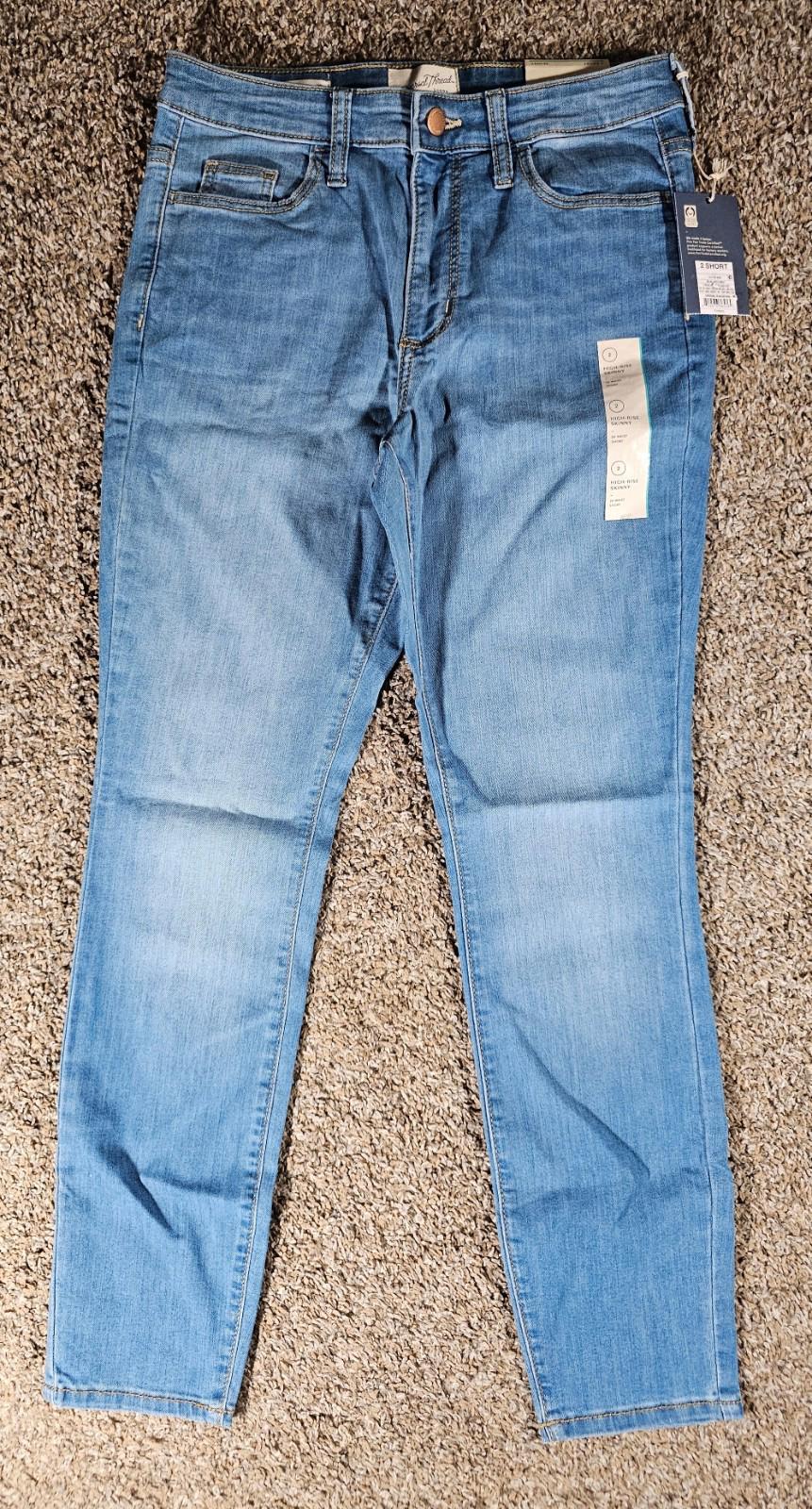 Womens Universal Thread High Rise Skinny Jeans 2 Short Nwt