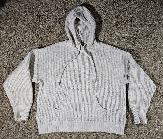 American Eagle Hoodie Thick Knit Beige Cream XS Super Soft
