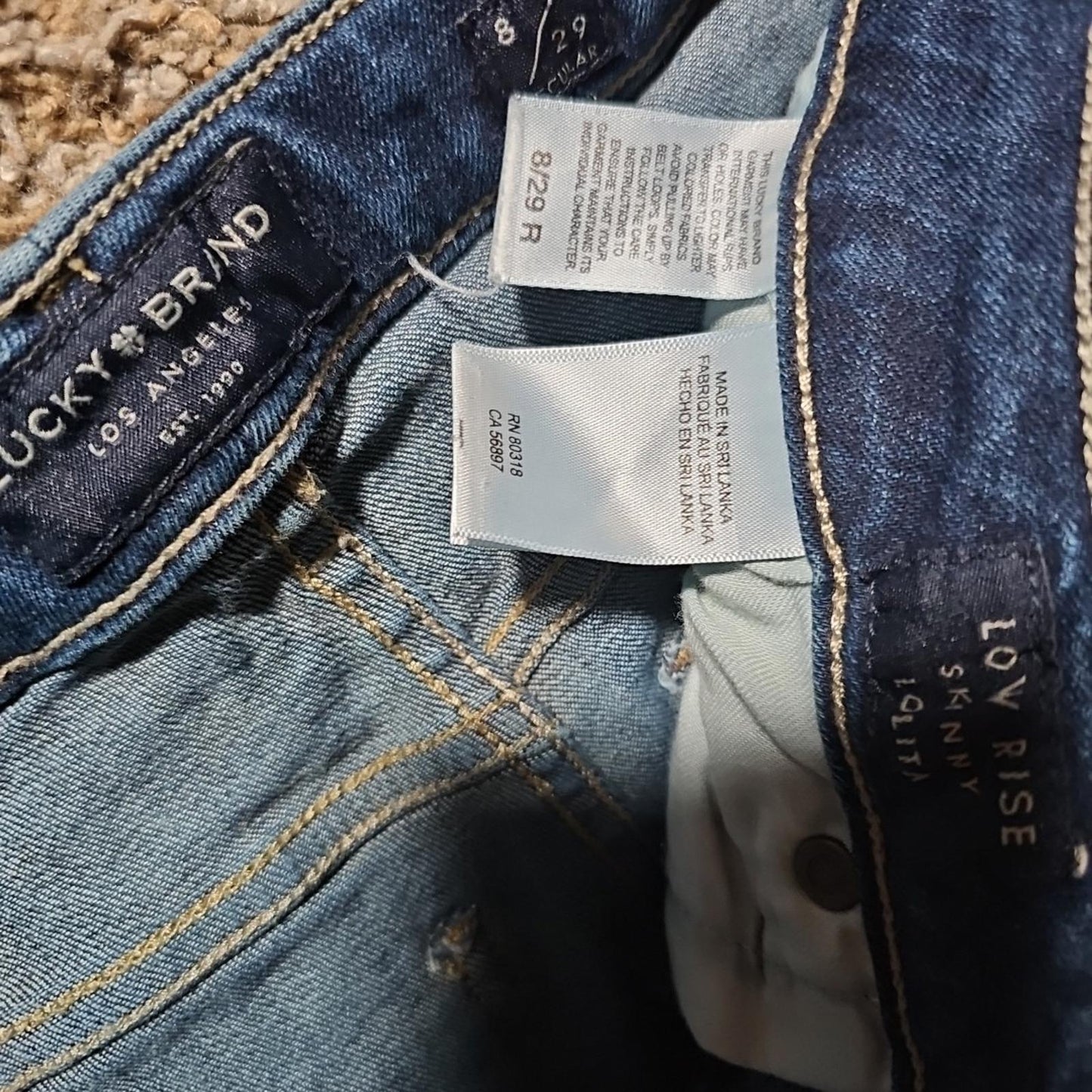 Lucky Brand 8/29 Lowrise Skinny Lolita Regular Jeans
