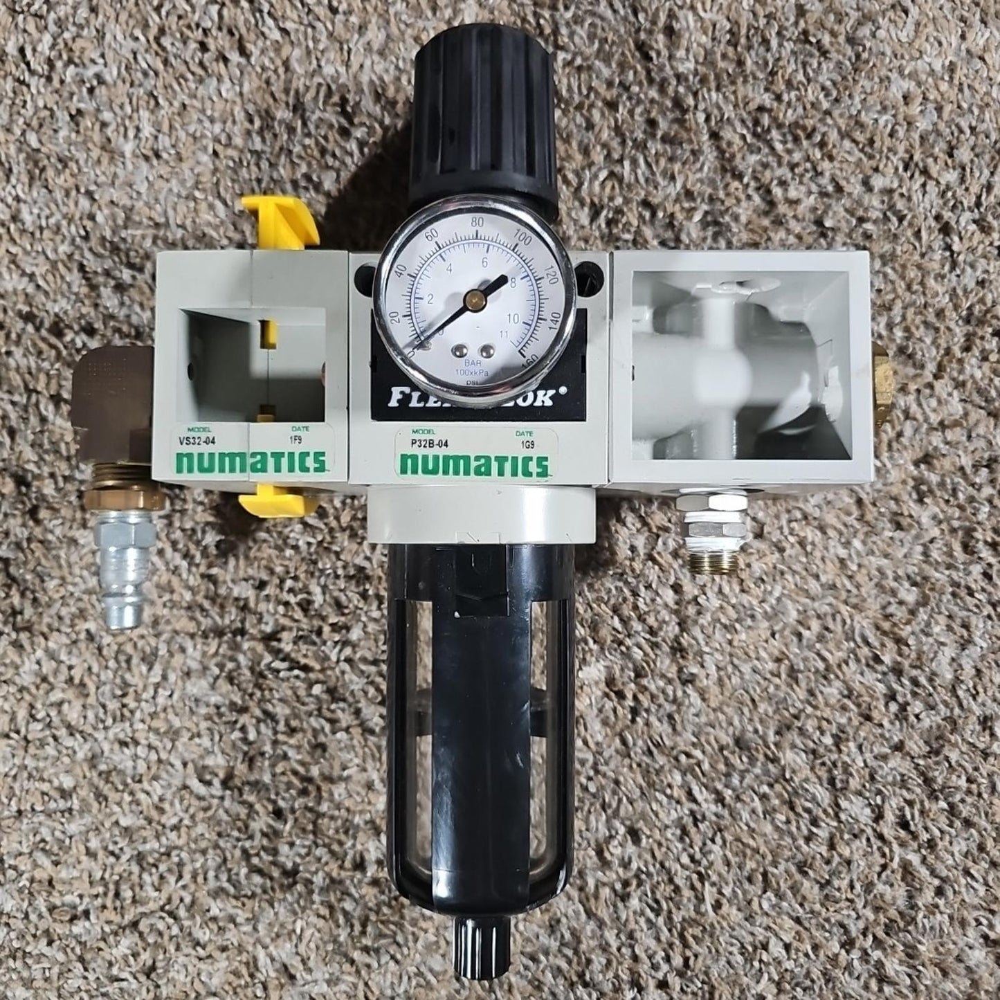 Numatics FlexiBlok Slow Start Valve/Filter/Regulator VS32-04 / P32B-06GM