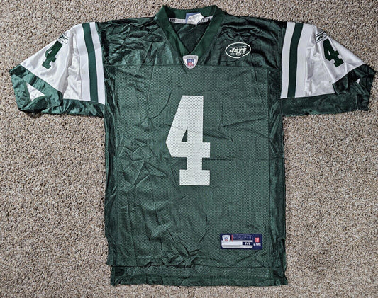 Brett Favre #4 New York Jets NFL Reebok Rbk Jersey M Green