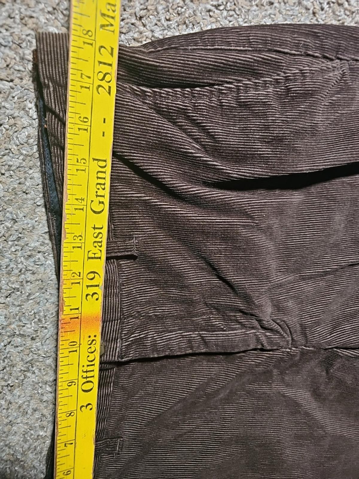 HAGGAR Q Quality For Life Brown Corduroy Pants 36x29 NWT NWD