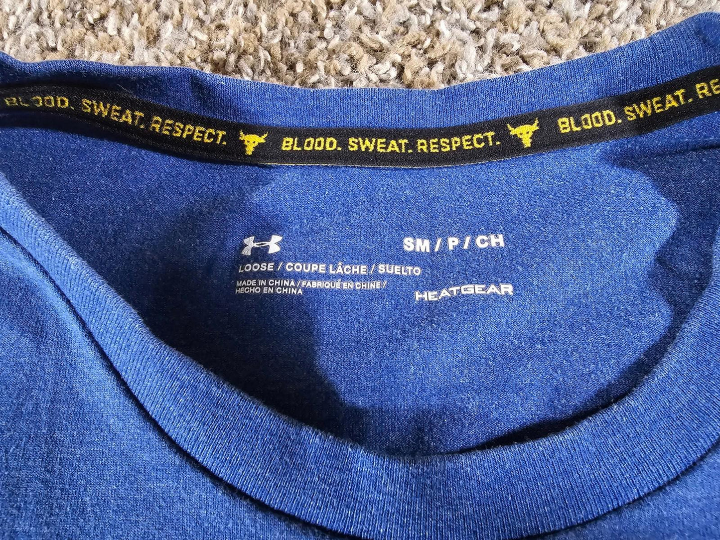 Under Armour Men’s S Tshirt Blue Iron Paradise Sanctuary Of Sweat Project Rock