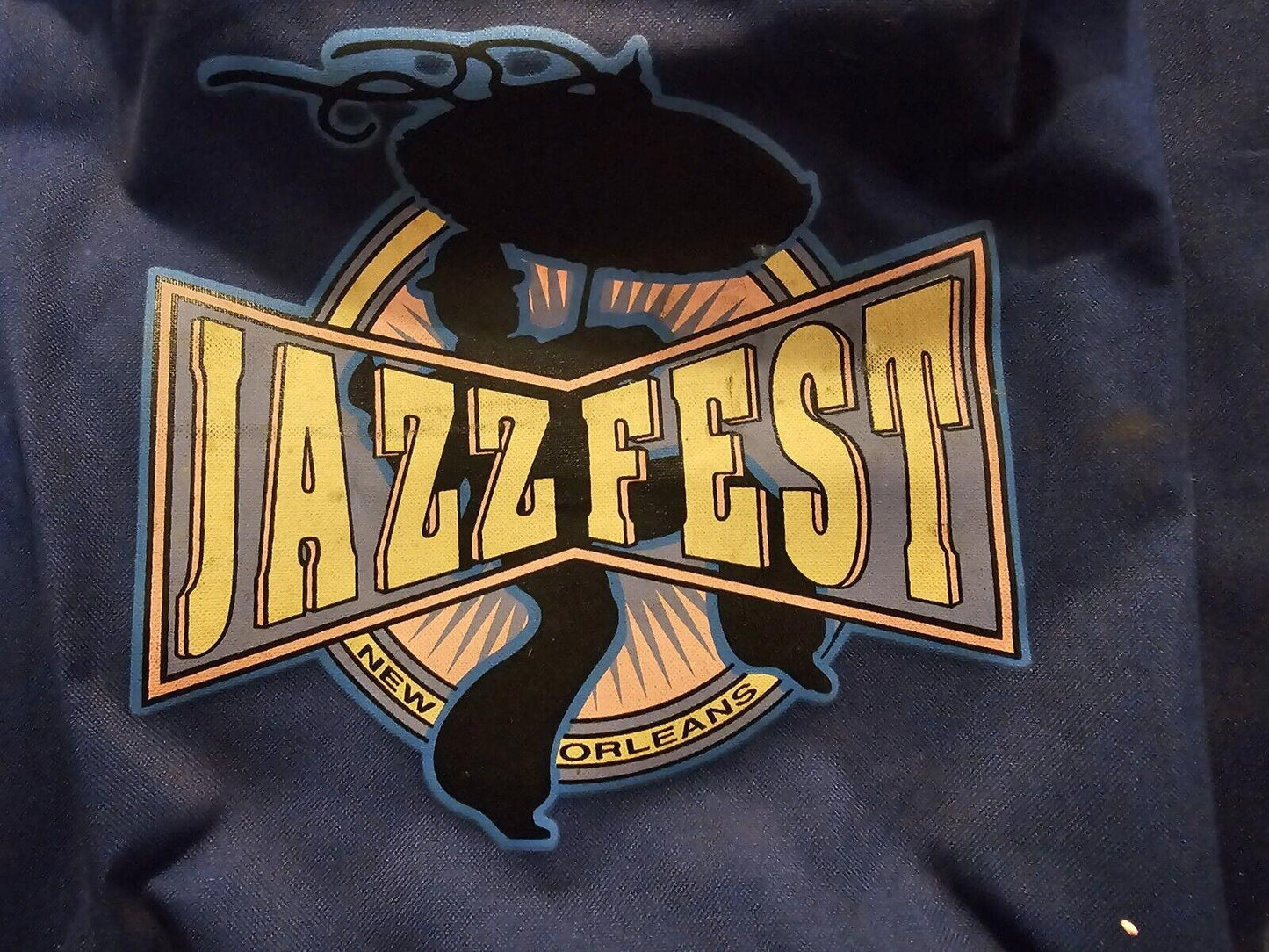 Vintage 90s New Orleans Jazz Fest Folding Concert Chair And Carrying Backpack