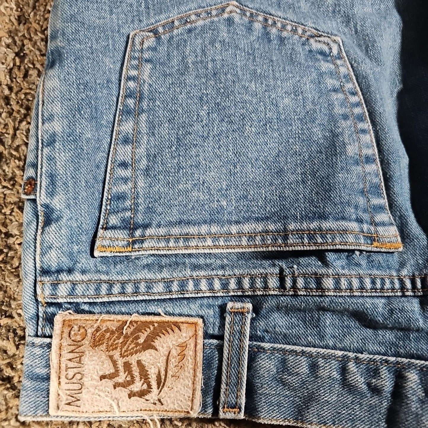 Mustang Sz 36 Blue Jeans Shorts Made In USA
