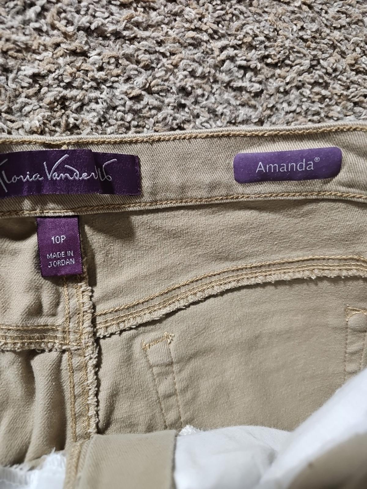 Gloria Vanderbilt Amanda Sz 10P Khaki Pants