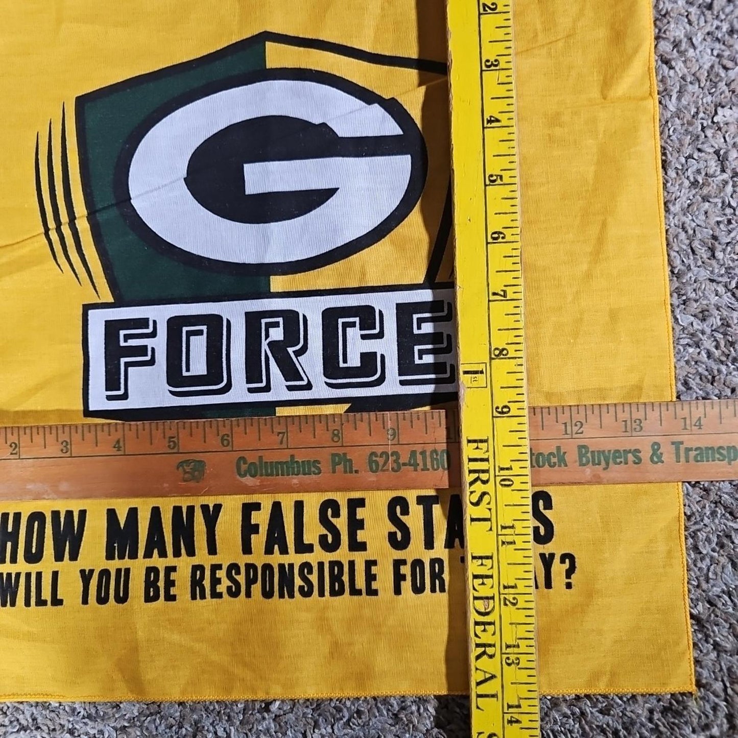 Green Bay Packers G FORCE Flag Hankerchief