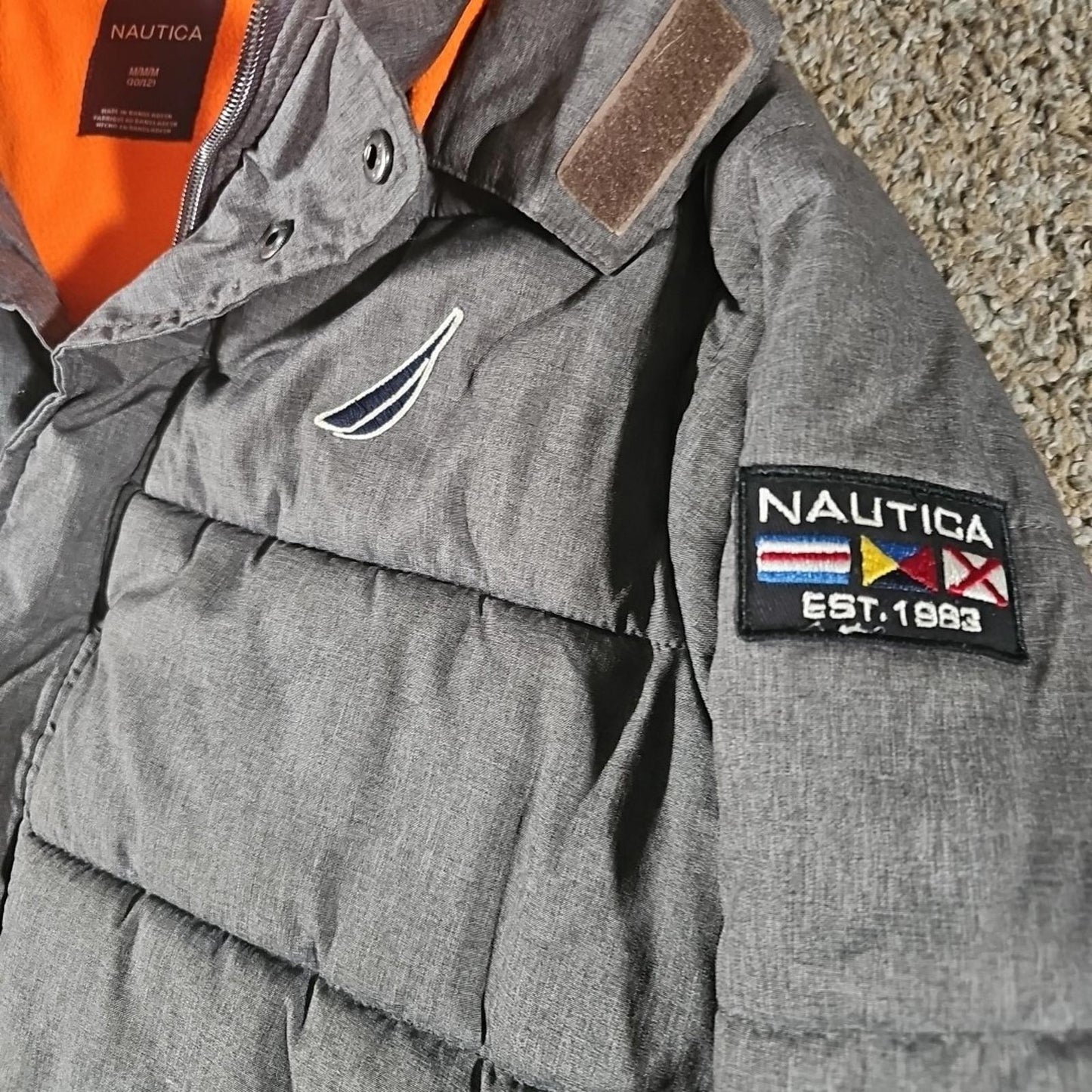 Nautica Boys Winter Coat puffer Jacket Sz M 10/12 heavy