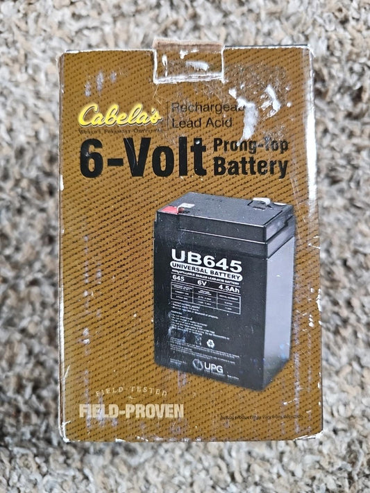 6V 4.5AH SLA Battery Cabela's Field Tested