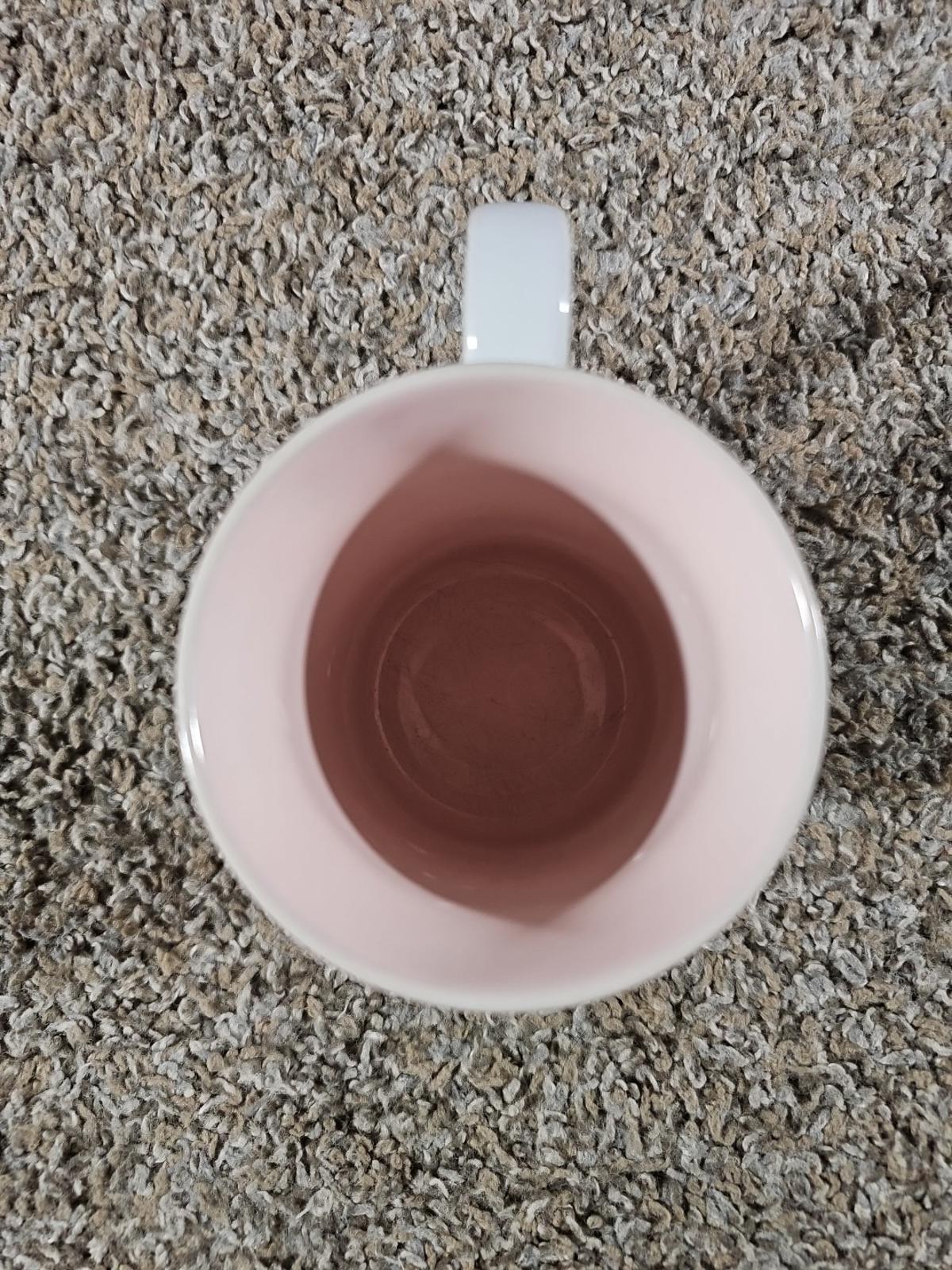 Vtg Pink & White Striped MARY KAY Ceramic Coffee Mug