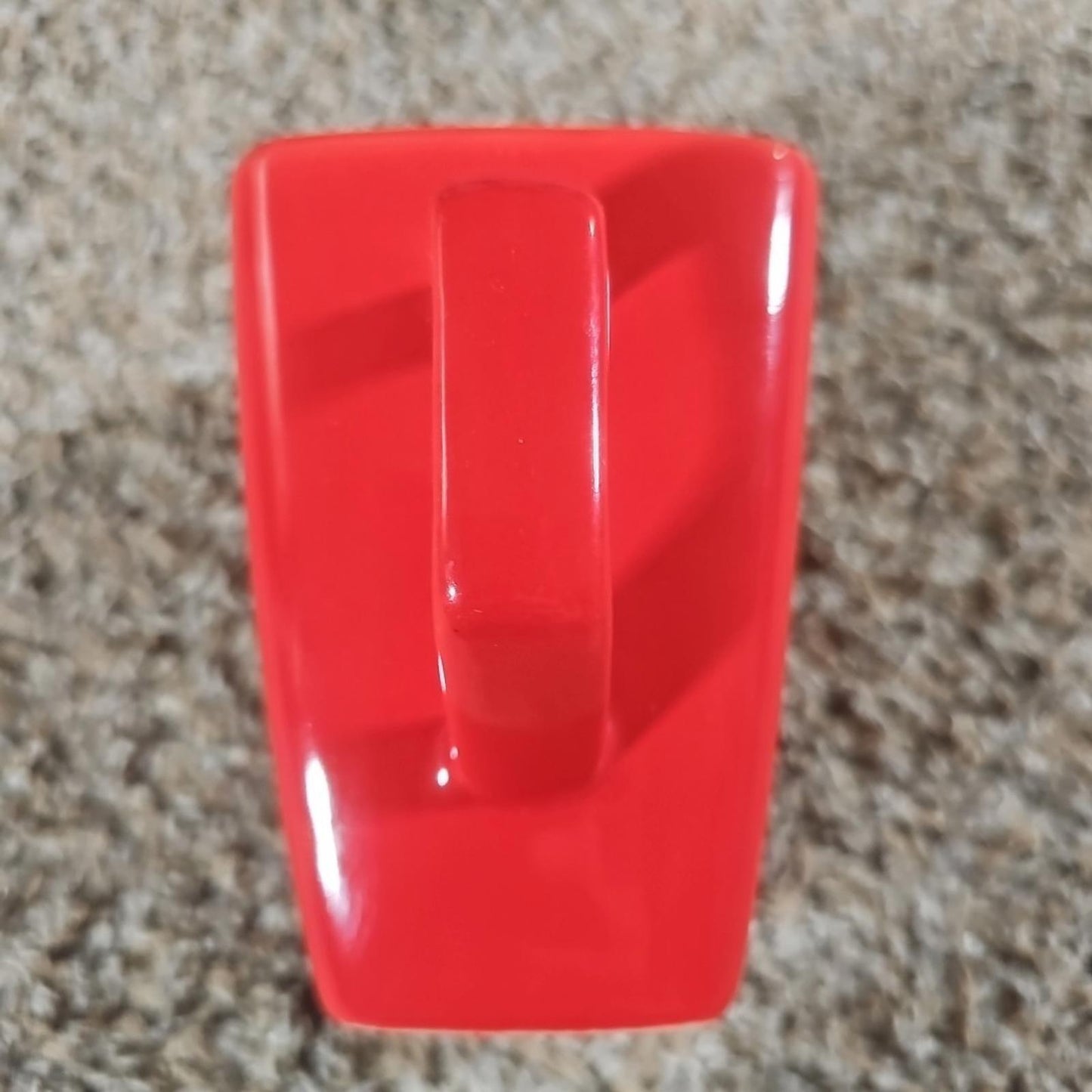 Disaronno Red Orange Square Abstract Design Coffee Mug Cup Vintage Italy