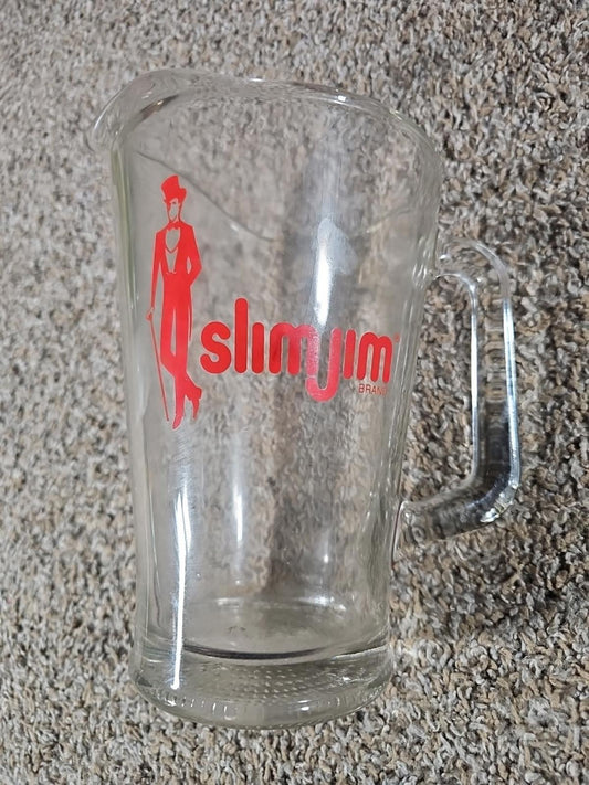 Large Heavy Glass Slim Jim Pitcher For Beer Lemonade Drinks
