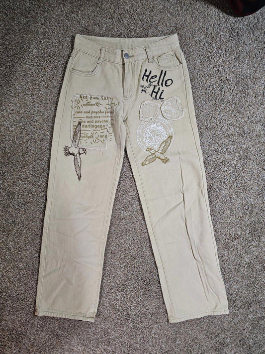 Hello Hi Bird pants small