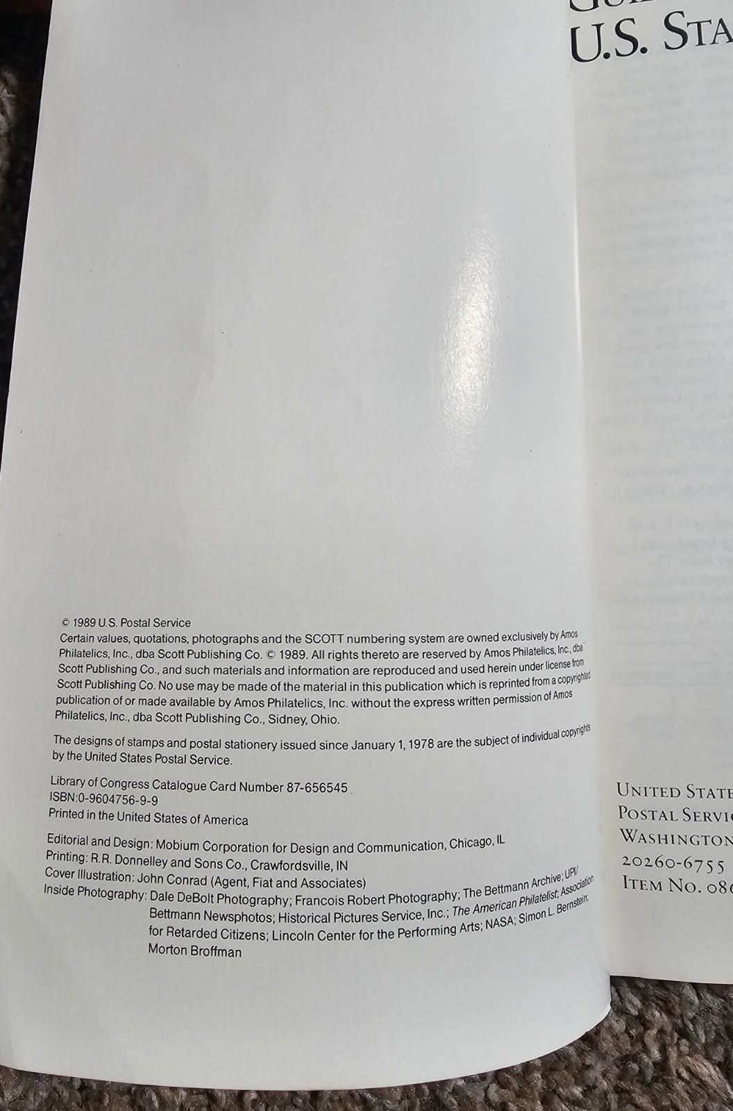 The Postal Service Guide to U.S. Stamps 1990 Stamp Values 16th edition 328 pages