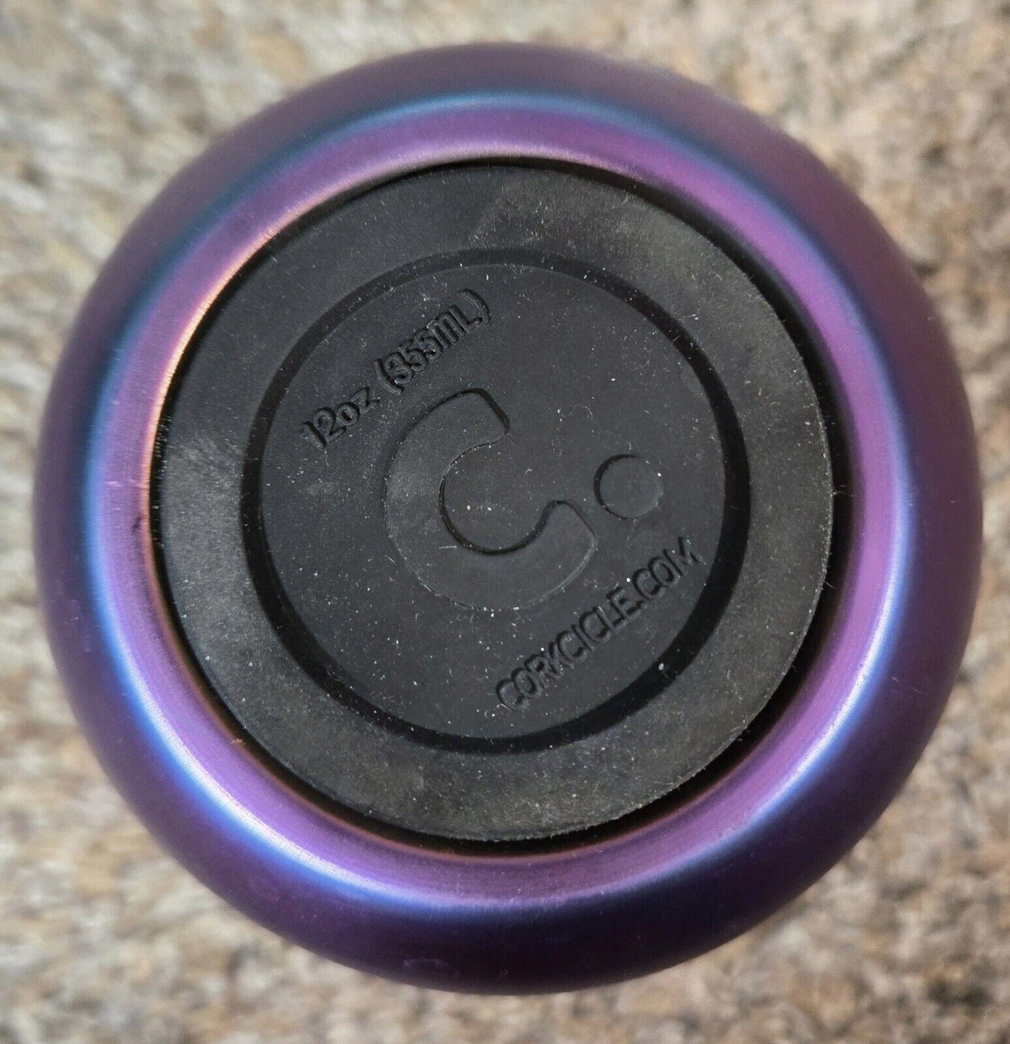 Corkcicle Iridescent Purple Stemless Wine Glass With Lid 12oz