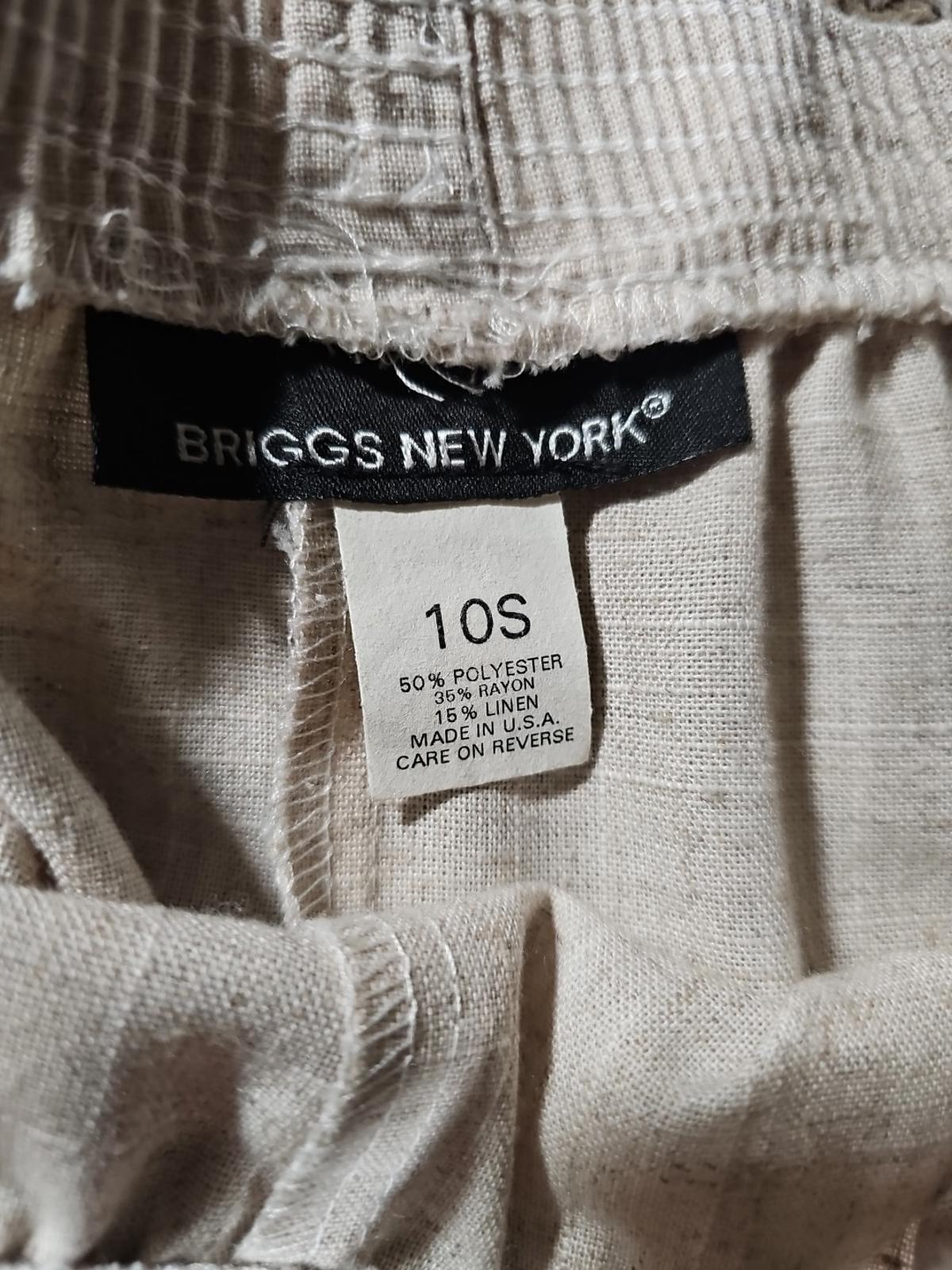 Briggs New York Linen Beige Pants 10S