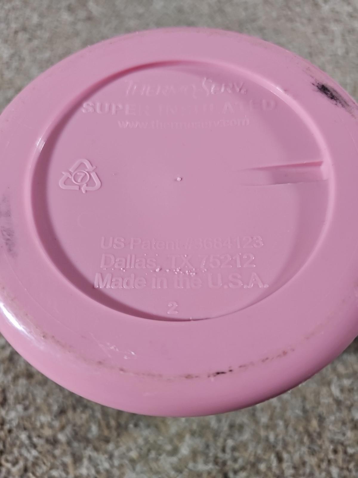 Large Vintage John Deere Super Insulated Travel Mug by Thermo-Serv USA Pink