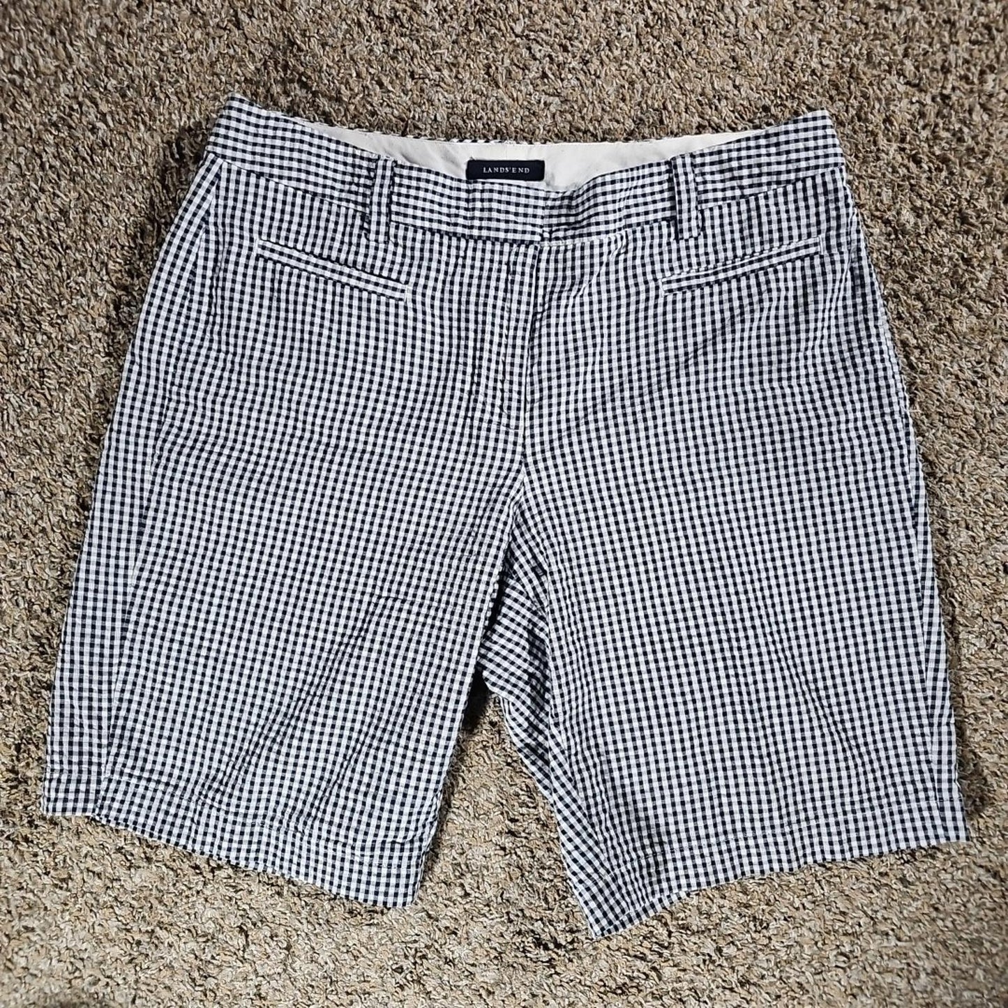 Lands End Fit 2 Sz 8 Checkered Shorts