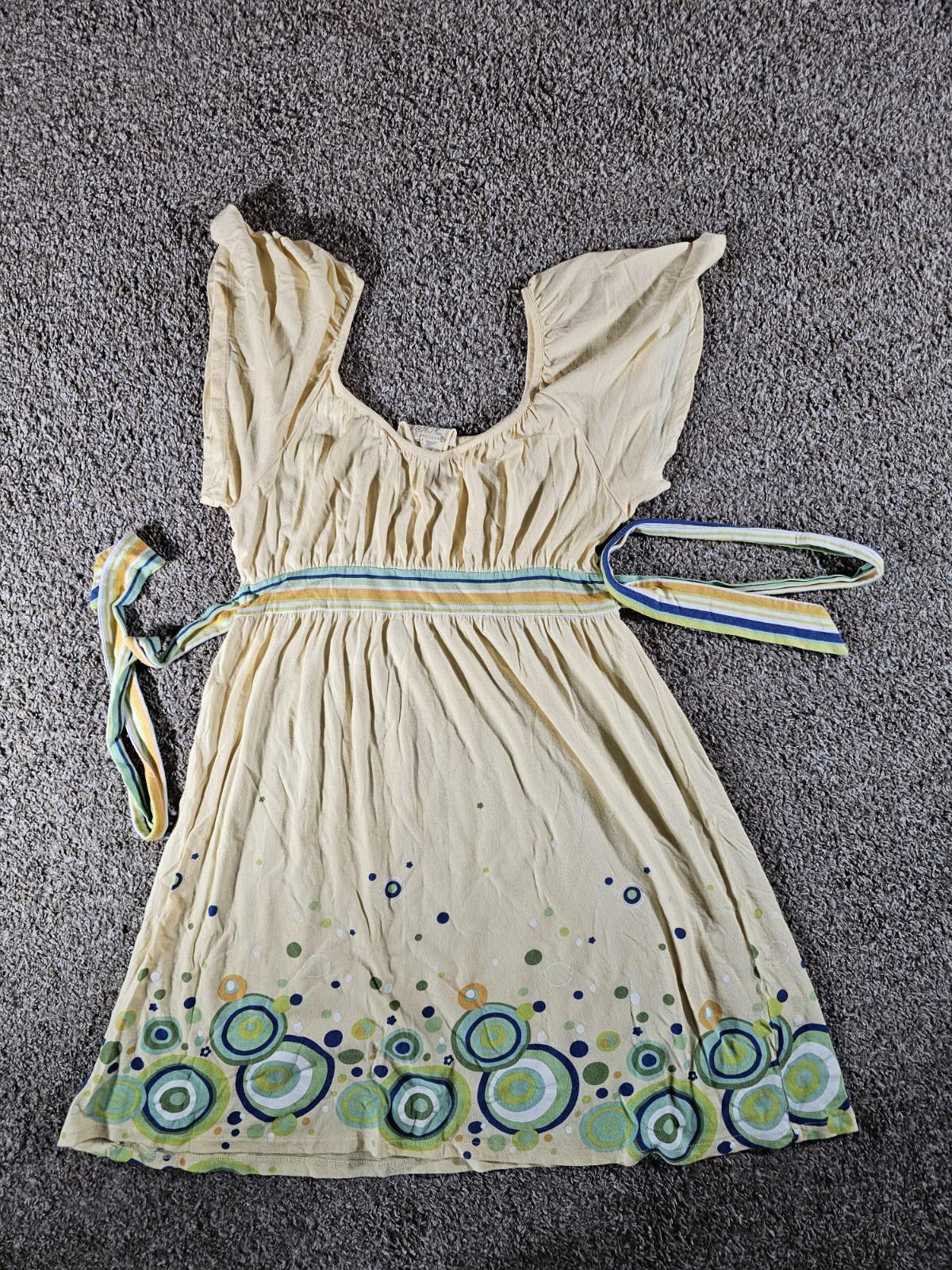 So Wear It Declare It Dress Yellow Back Tie M - STAIN